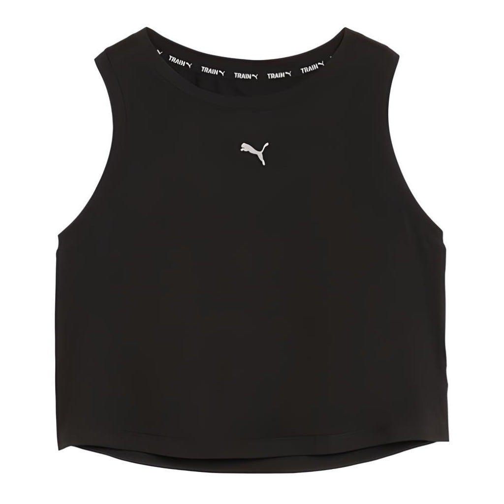 Puma Camiseta Crop Top Cloudspun Sleeveless Tank Negro, para Mujer