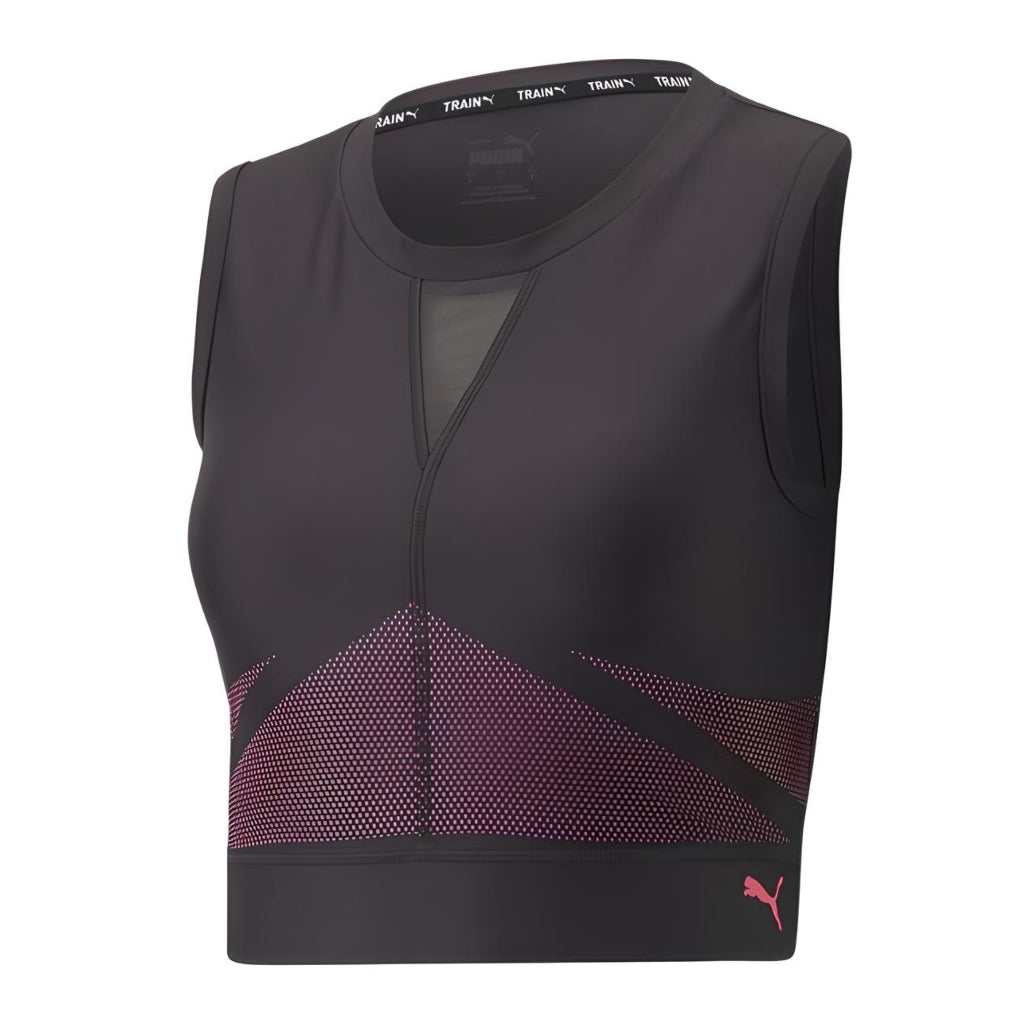 Puma Camiseta Deportiva sin Mangas Eversculpt Fitted Negro/Rosa, para Mujer