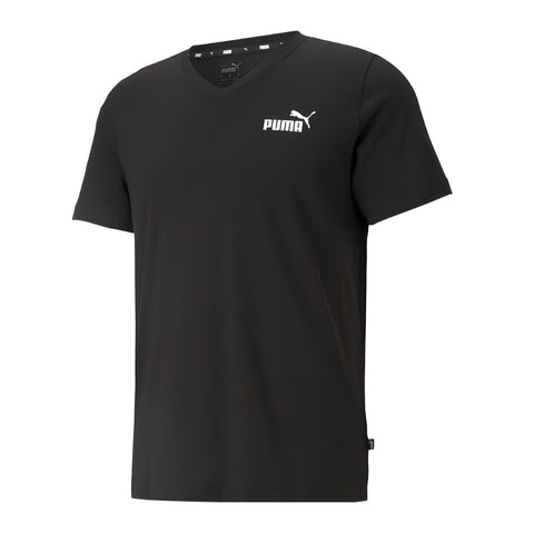 Puma Camiseta Ess V Neck Tee Negro, para Hombre