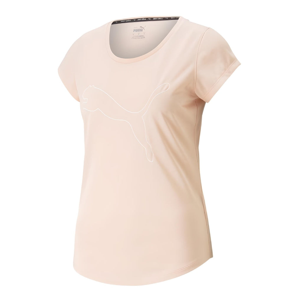 Puma Camiseta Performance Heather Cat Tee W Rosa, para Mujer