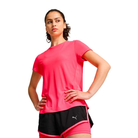 Puma Camiseta Run Favorites Velocity Tee W Rosa Neón, para Mujer