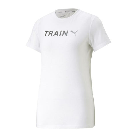 Puma Camiseta Train Graphic SS Tee Blanco, para Mujer