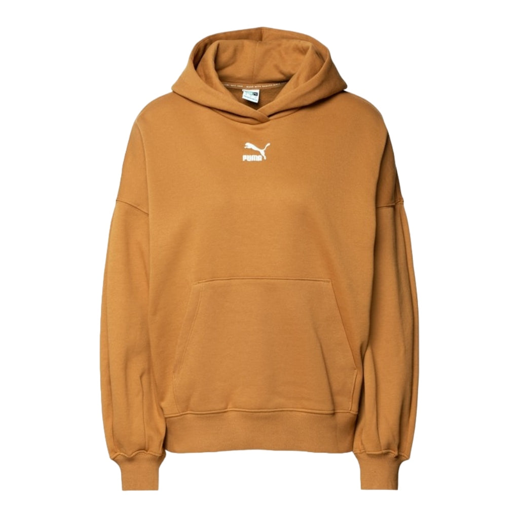 Puma Hoodie Classics Oversized Marrón, para Mujer