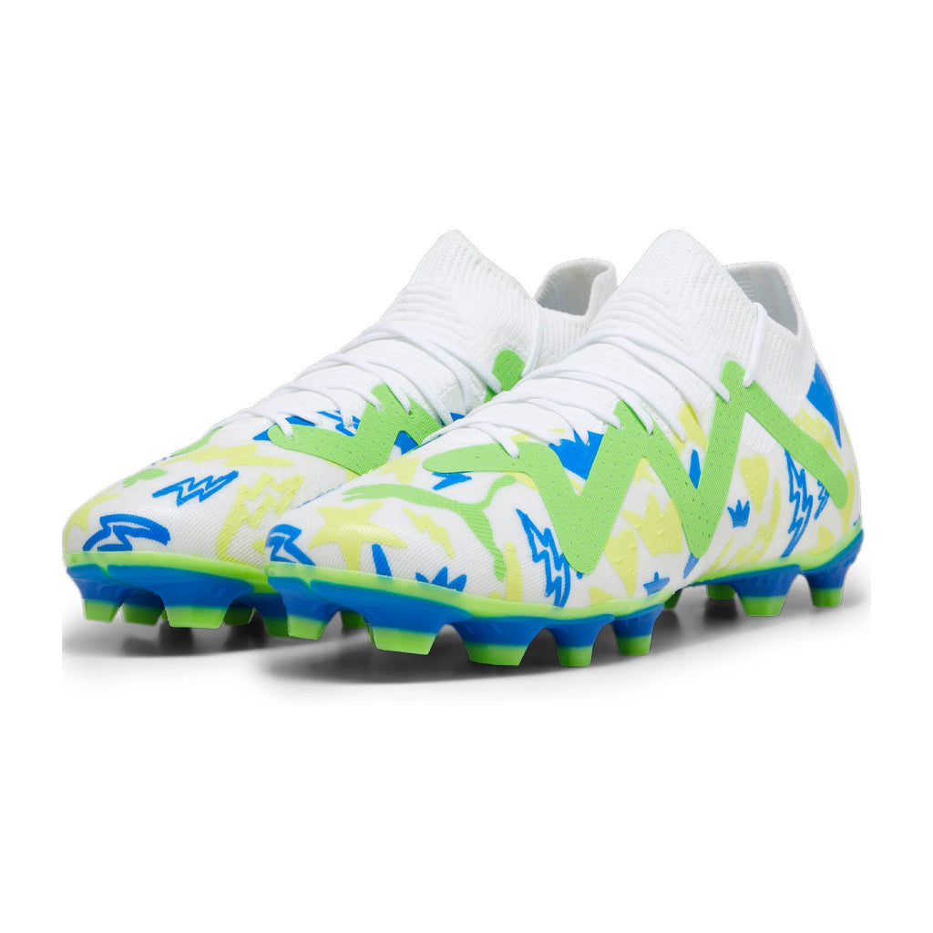 Puma Tacos de Fútbol Neymar Jr FG/AG Verde/Azul, para Hombre