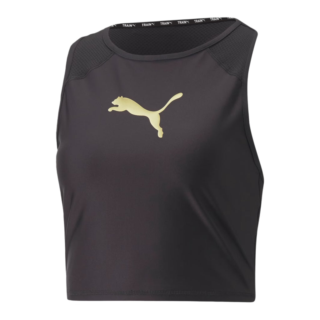 Puma Top Deportivo Fit Eversculpt Negro/Oro, para Mujer