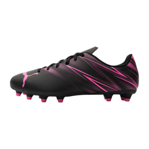 Puma Tacos de Fútbol Attacanto FG/AG Negro/Rosa, para Hombre