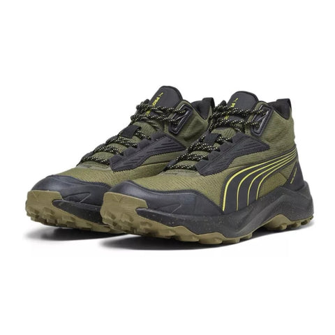 Puma Zapatos para Hiking Obstruct Pro Mid Verde Olivo/Negro, para Hombre