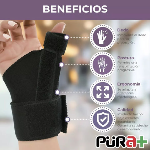 Pura+ Muñequera Férula Inmovilizadora Dedo Pulgar