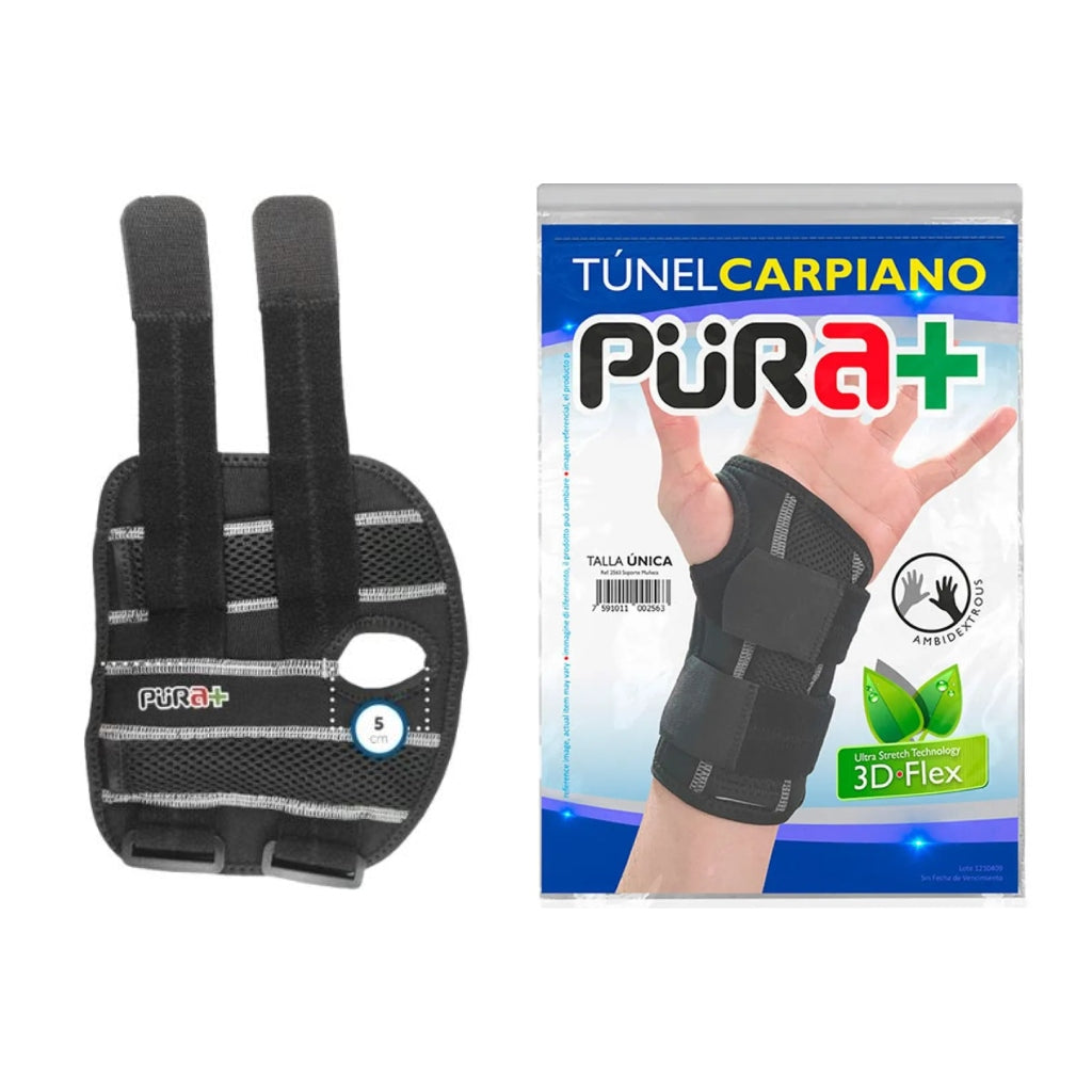 Pura+ Muñequera Túnel Carpiano 3D Flex