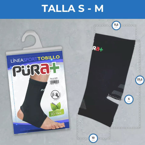 Pura+ Tobillera Sport Elástica 3D Flex