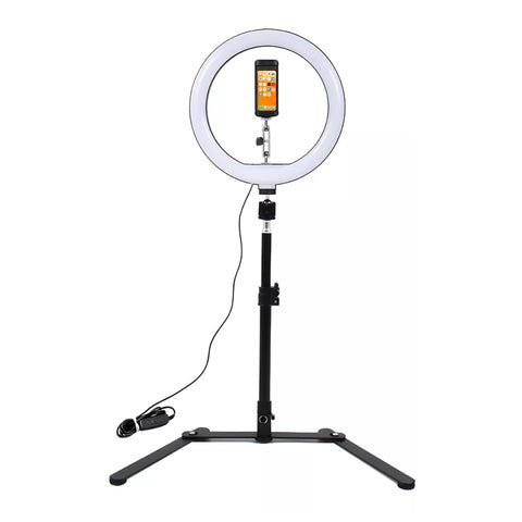 QX-206B Aro de Luz LED 10.2" con Soporte para Celular