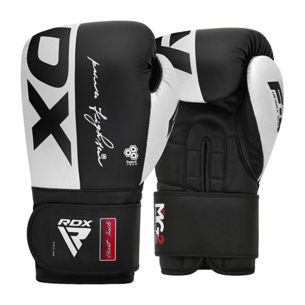 Rdx F4 Guantes para Boxeo, Blanco/negro