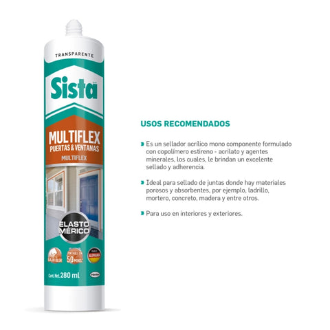 Henkel Silicón Puertas/Ventanas Sista Multiflex, 280ml