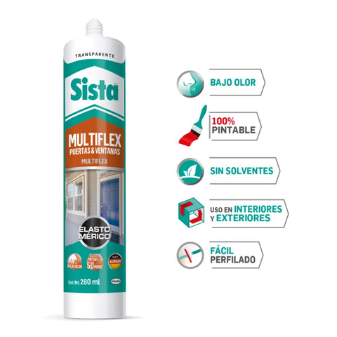 Henkel Silicón Puertas/Ventanas Sista Multiflex, 280ml