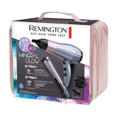 Remington Combo Secadora y Alisadora Mineral Glow, S5408-D5408-F