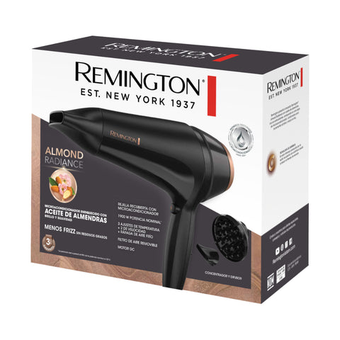 Remington Secadora de Cabello Almond Radiante, D12AA-110F