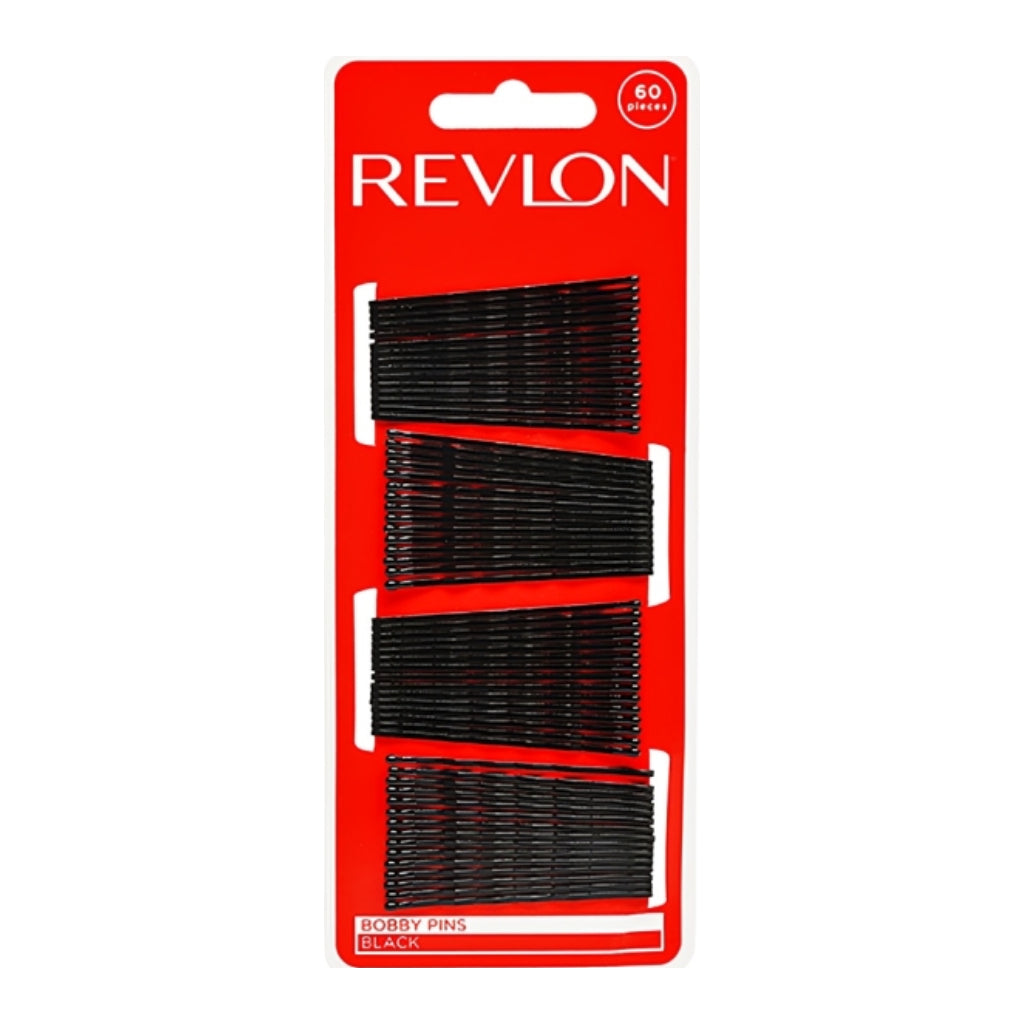 Revlon Prensadores Negra Punta de Goma 2", 60 Unidades