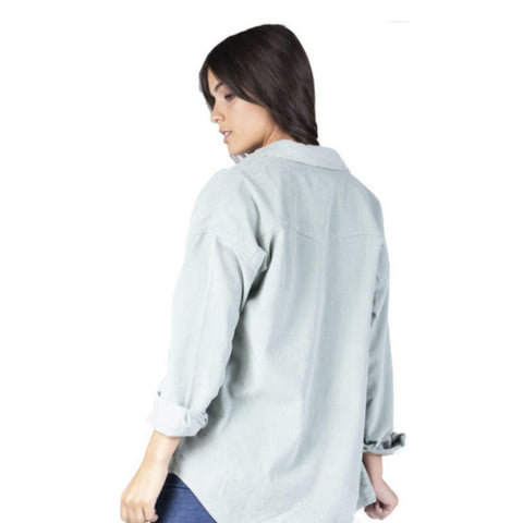 Rusty Camisa Manga Larga Nubeluz Aqua, para Mujer