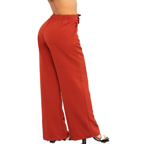 Ryocco Pantalón Bota Ancha Terracota, para Mujer