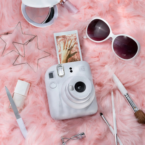 Fujifilm Cámara Fotográfica Instax Mini 12 Clay White