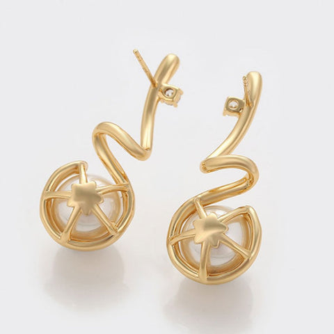 CR Charms Aretes Elegancia Audaz, Alloy