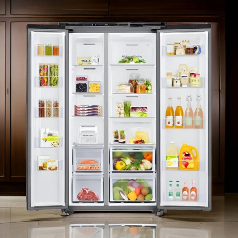 Samsung Refrigeradora Side by Side Bespoke 23 Pies, RS23CB70NA12AP