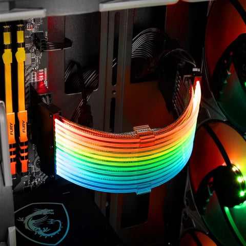 Sharkoon Cable de Extensión RGB Shark Xtend 24, 24.5cm