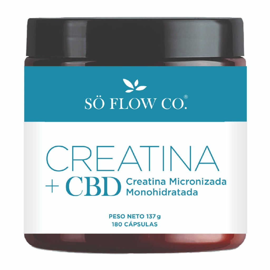 So Flow Co Cápsulas de Creatina con CBD, 180 Cápsulas