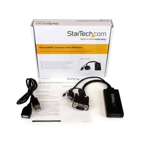 Startech Adaptador VGA a HDMI con Audio y USB, VGA2HDU