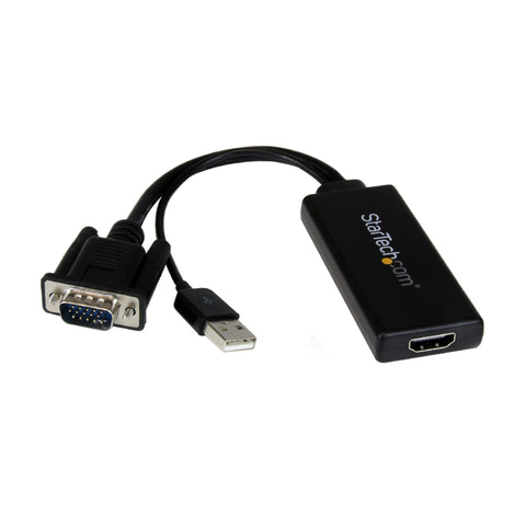 Startech Adaptador VGA a HDMI con Audio y USB, VGA2HDU