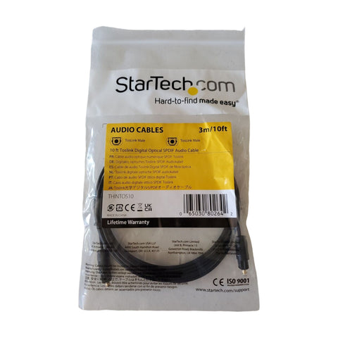 Startech Cable de Audio Óptico Digital Toslink a Toslink SPDIF, 3 metros