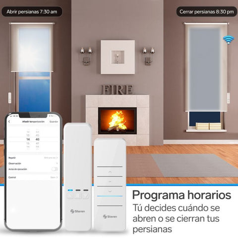 Steren Controlador Inteligente Wi-Fi Motorizado para Persianas, SHOME-155