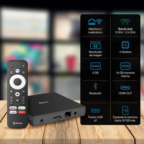 Steren Convertidor Smart TV Box Android, INTV-1000