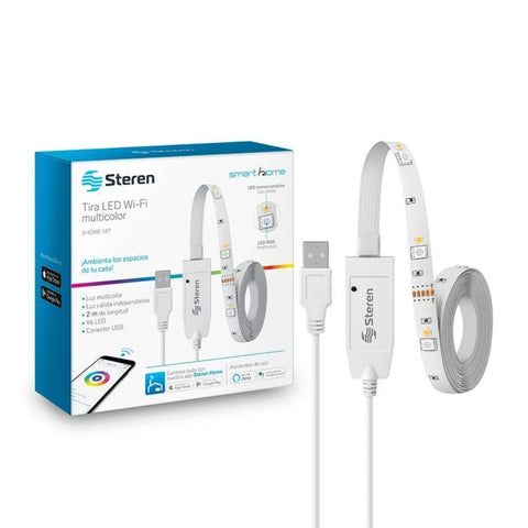 Steren Tira de Luces LED Inteligente RGB 2 Metros, SHOME-127