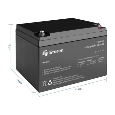 Steren Batería para UPS 24Ah 12V, BR-1224