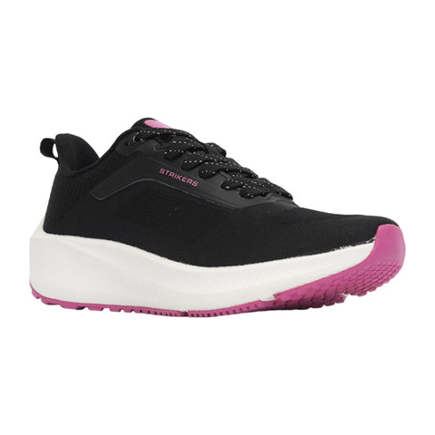 Strikers Tenis St-Rof Negro/Fucsia para Mujer