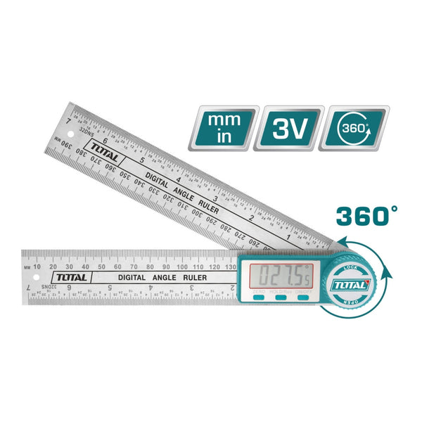 Total Regla Digital para Ángulos 360°, TMT333601