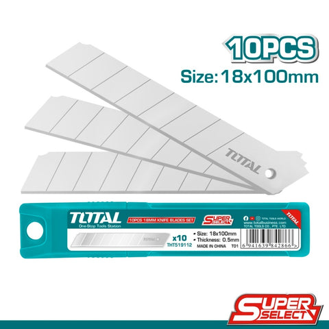 Total Set Cuchillas Repuesto para Cutter, 10 Piezas