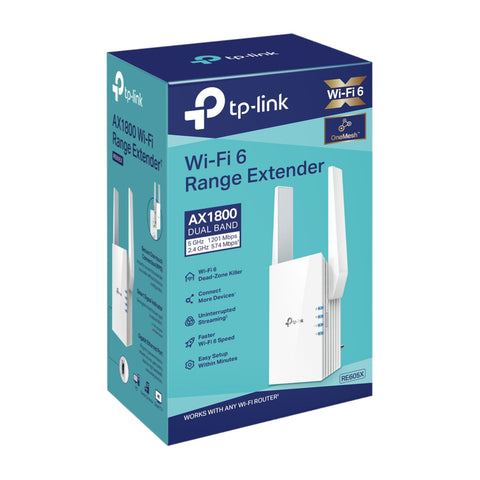 TP-Link Extensor de Red Wi-Fi 6 Doble Banda AX1800, RE605X