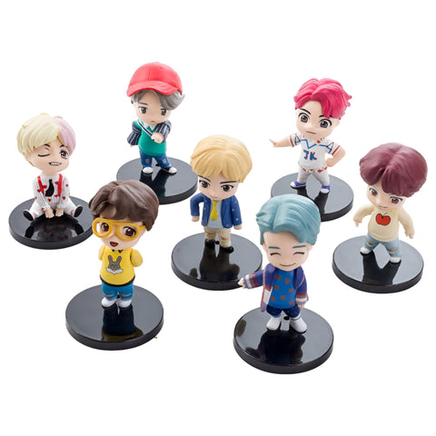 Tinkel Ser Figuras Mini Bts, 7 Piezas