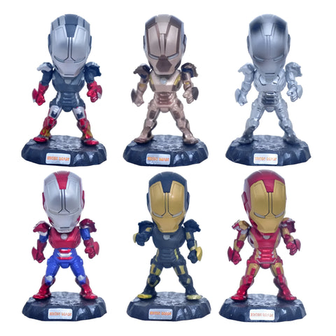 Tinkel Set Figuras Iron Man Trajes, 6 Piezas