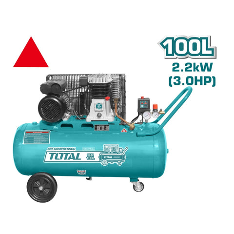 Total Compresor de Aire Industrial 3HP 100L 120V, UTC1301006