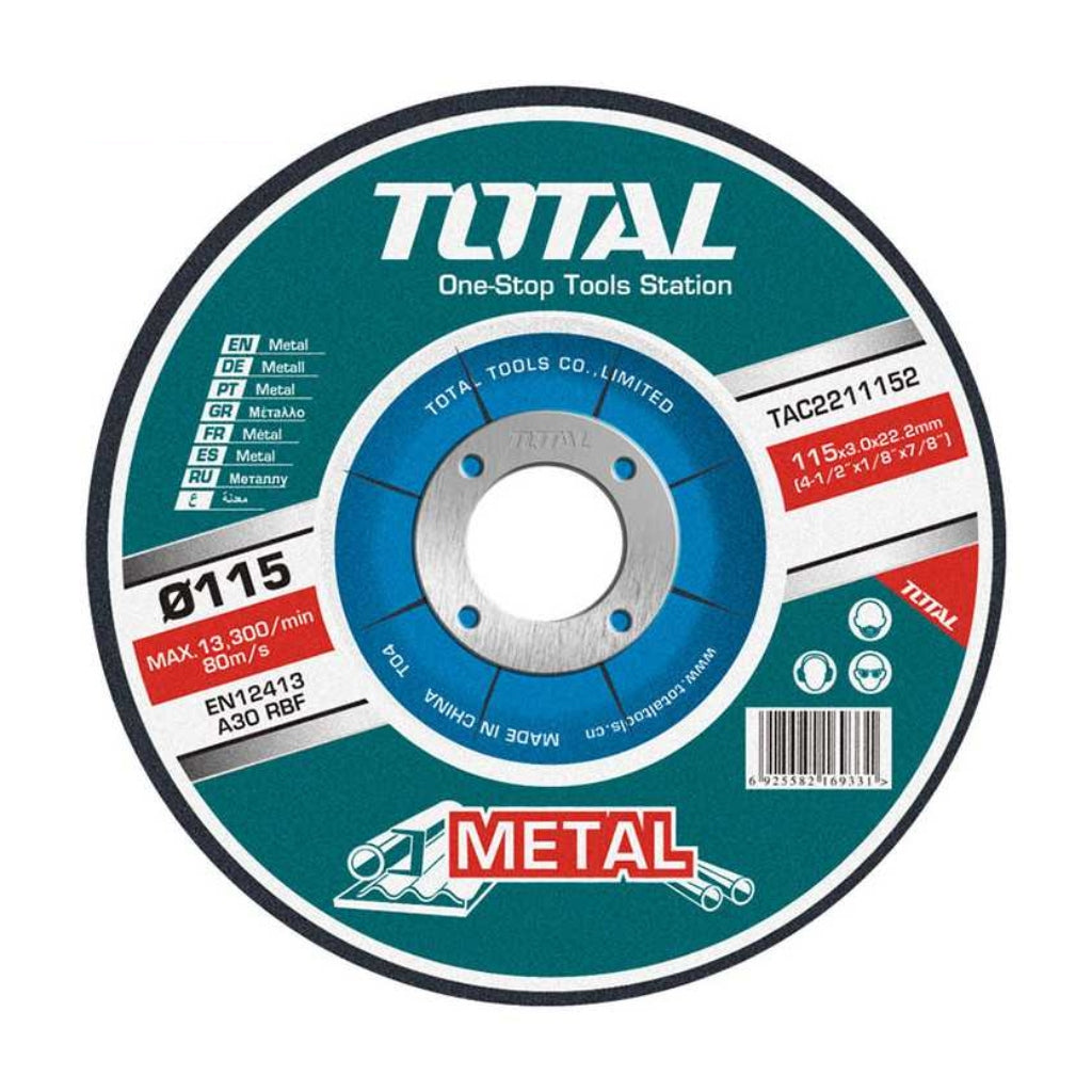 Total Set Disco Esmeril Metal, 25 Piezas