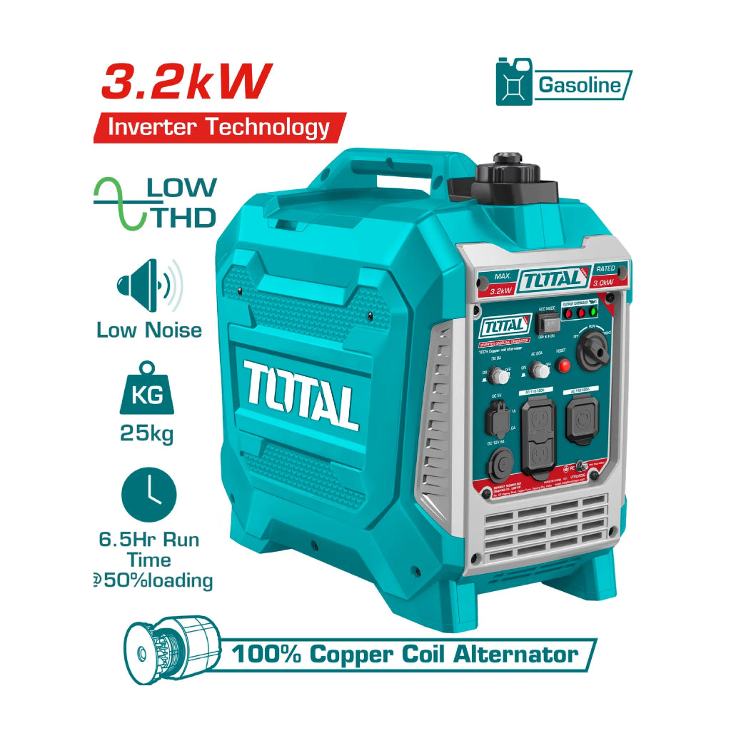 Total Planta Eléctrica a Gasolina Inverter 3.2KW,  UTP535006