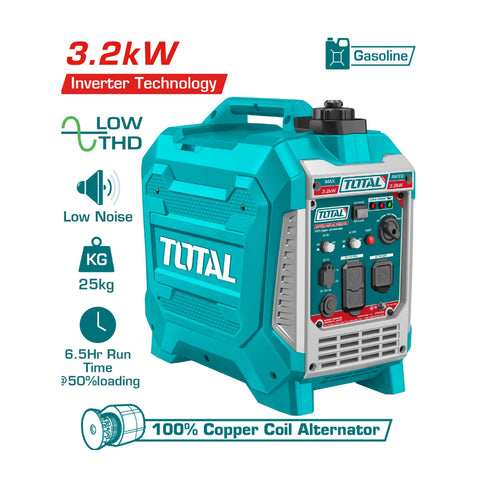 Total Planta Eléctrica a Gasolina Inverter 3.2KW,  UTP535006