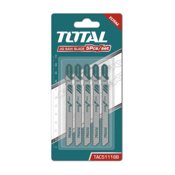 Total Set Hoja Sierra Caladora para Metal TAC51118B, 5 Piezas