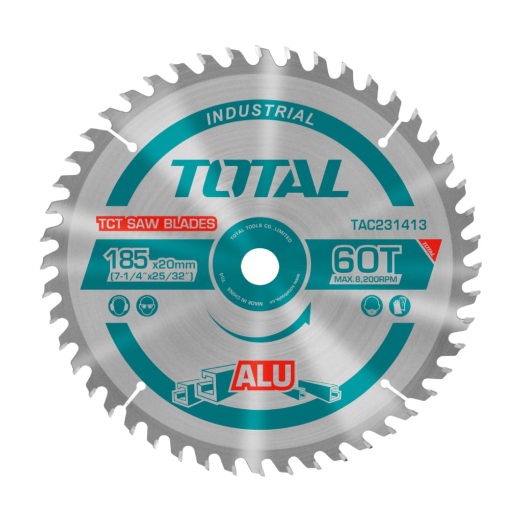 Total Disco de Sierra Circular Calzada 7-1/4"x60T, TAC231413