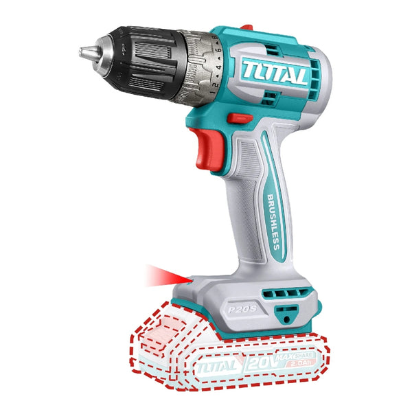 Total Taladro Inalámbrico Recargable 20V 3/8