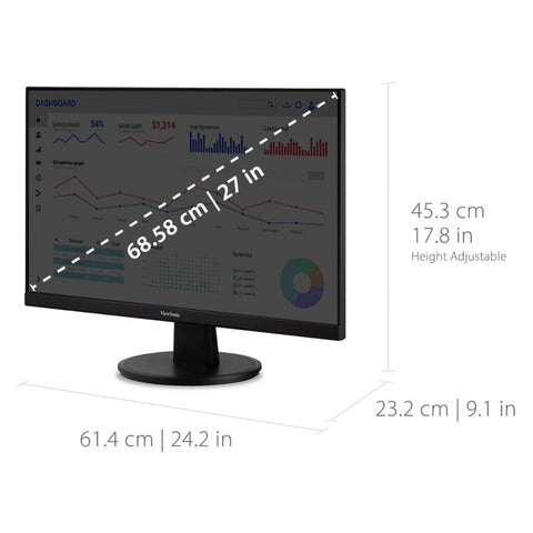 ViewSonic Monitor 27" LED FHD, VA2747-MH