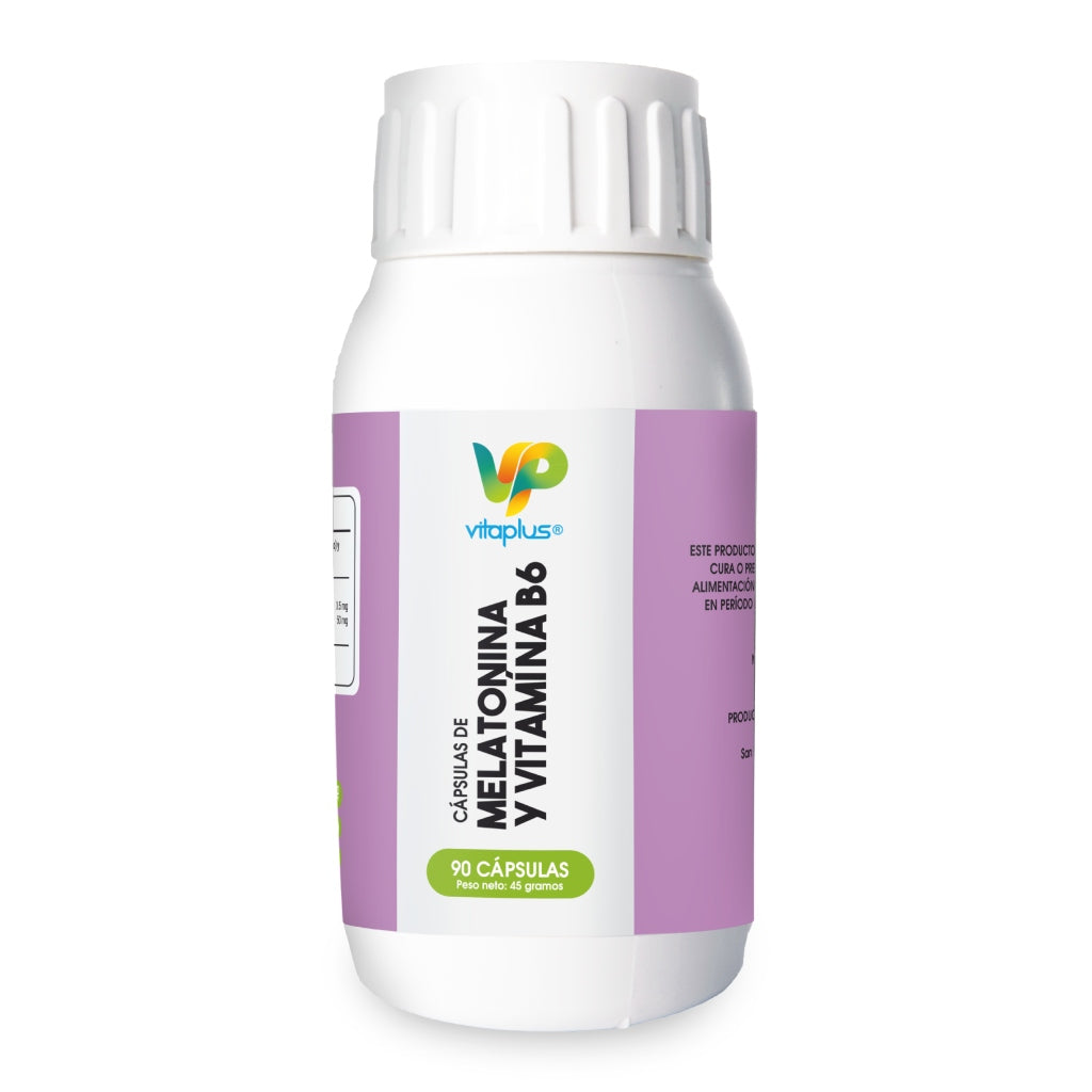 Vitaplus Suplemento Alimenticio Melatonina y Vitamina B6 Insomnio, 90 Cápsulas